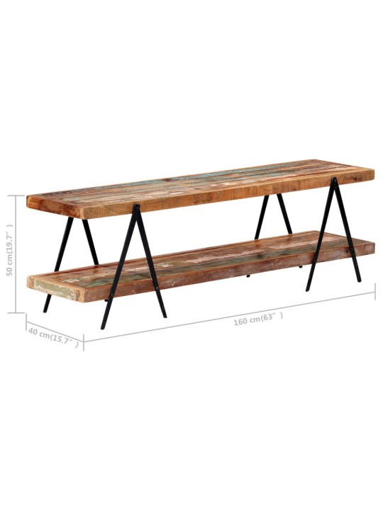 TV stolek 160 x 40 x 50 cm masivní recyklované dřevo