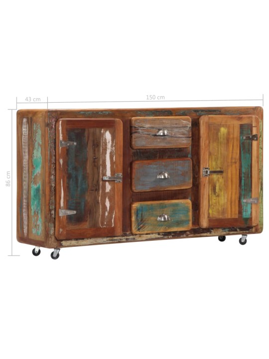 Příborník 150 x 43 x 86 cm masivní recyklované dřevo