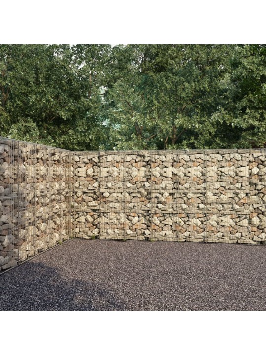Gabionová zeď s víky z pozinkované oceli 900 x 50 x 200 cm