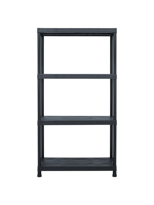 Skladové regály 5 ks černé 60 x 30 x 138 cm plastové