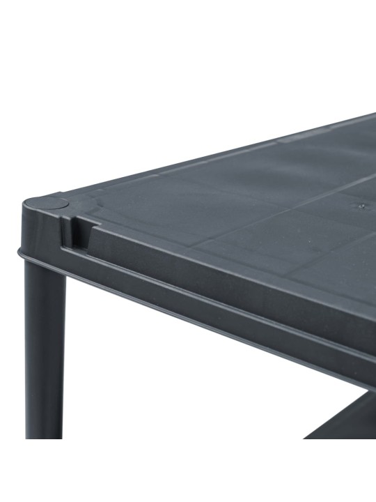 Skladové regály 5 ks černé 125 kg 60 x 30 x 180 cm plastové