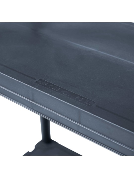 Skladové regály 5 ks černé 125 kg 60 x 30 x 180 cm plastové