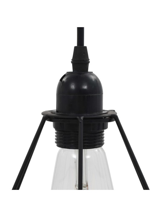 Stropní lampa s diamantovým designem černá 3 x žárovka E27