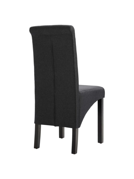 Jídelní židle 2 ks tmavě šedé textil