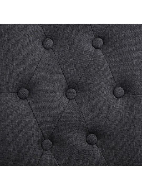 Jídelní židle 2 ks tmavě šedé textil