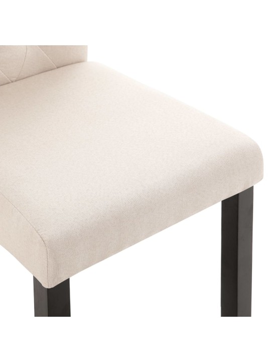 Jídelní židle 2 ks krémové textil