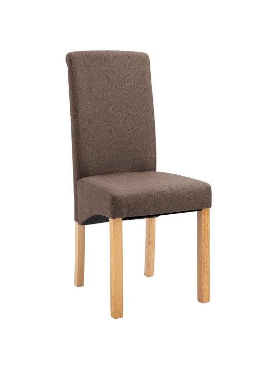 Jídelní židle 2 ks hnědé textil