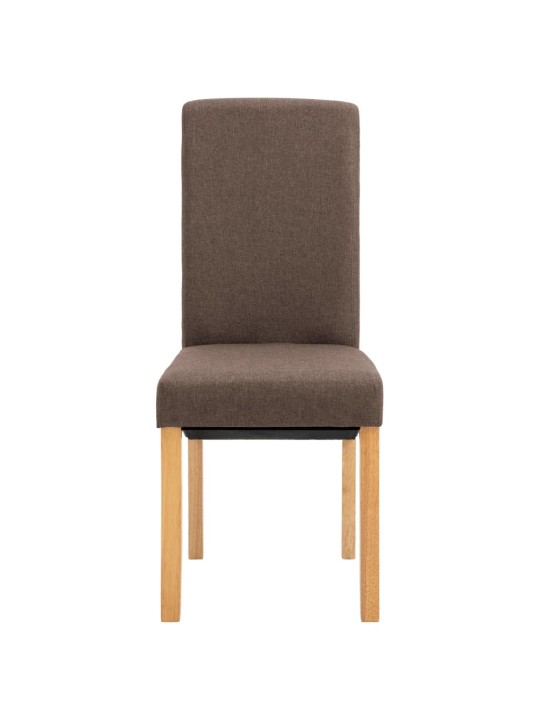 Jídelní židle 2 ks hnědé textil