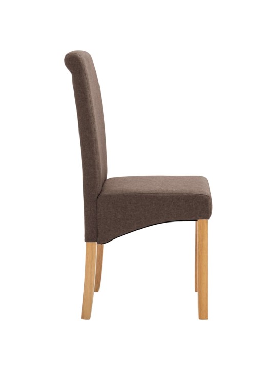 Jídelní židle 2 ks hnědé textil