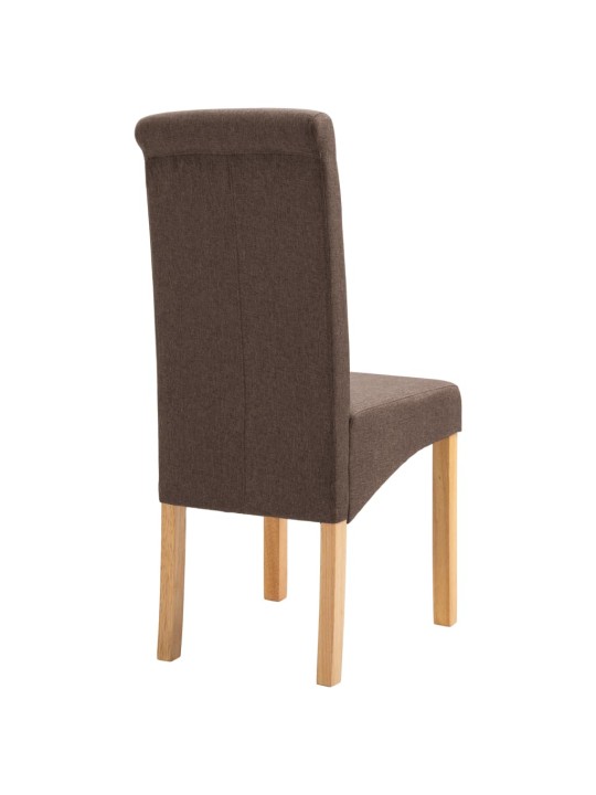 Jídelní židle 2 ks hnědé textil