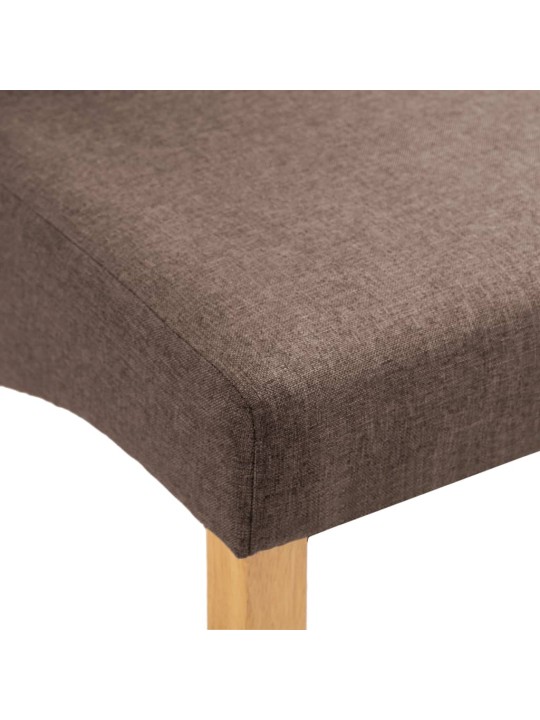 Jídelní židle 2 ks hnědé textil