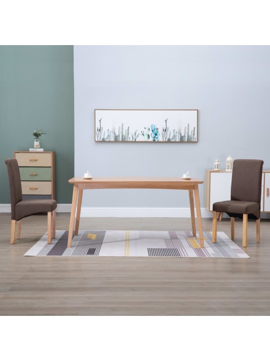 Jídelní židle 2 ks hnědé textil