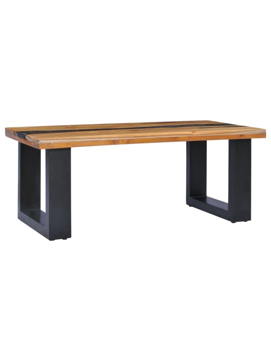 Konferenční stolek 100 x 50 x 40 cm masivní teak a polyresin