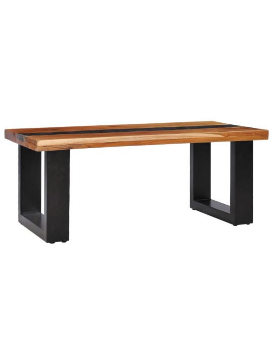 Konferenční stolek 100 x 50 x 40 cm masivní teak a polyresin
