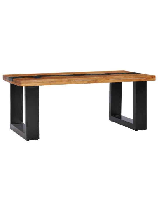 Konferenční stolek 100 x 50 x 40 cm masivní teak a polyresin
