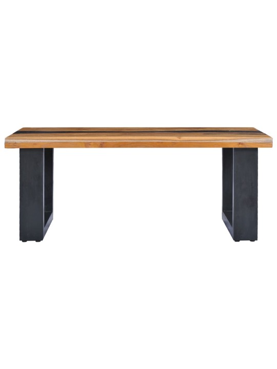 Konferenční stolek 100 x 50 x 40 cm masivní teak a polyresin