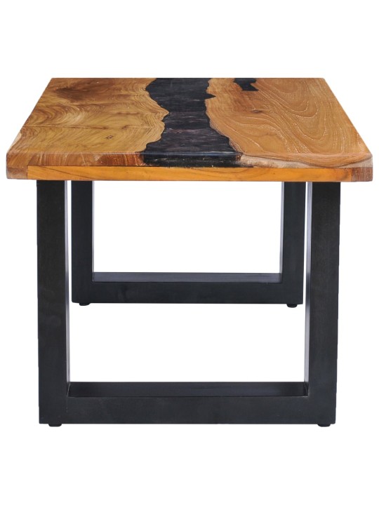 Konferenční stolek 100 x 50 x 40 cm masivní teak a polyresin