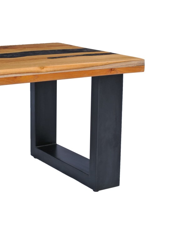 Konferenční stolek 100 x 50 x 40 cm masivní teak a polyresin