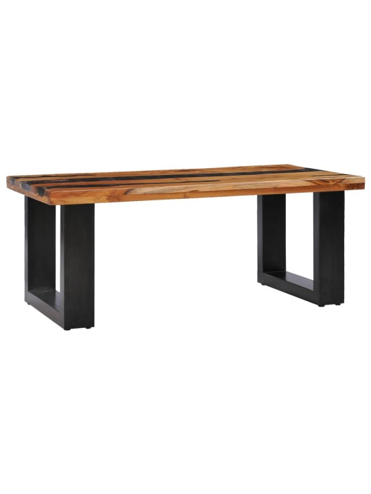 Konferenční stolek 100 x 50 x 40 cm masivní teak a polyresin