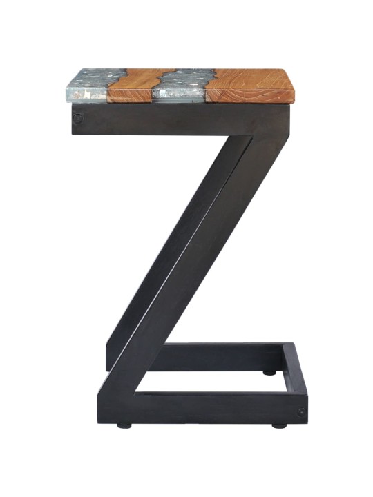 Konferenční stolek 30 x 30 x 50 cm masivní teak a polyresin