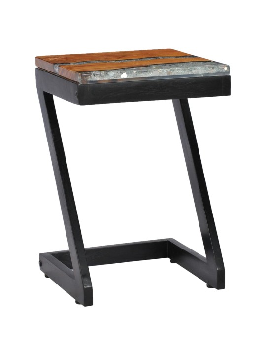 Konferenční stolek 30 x 30 x 50 cm masivní teak a polyresin