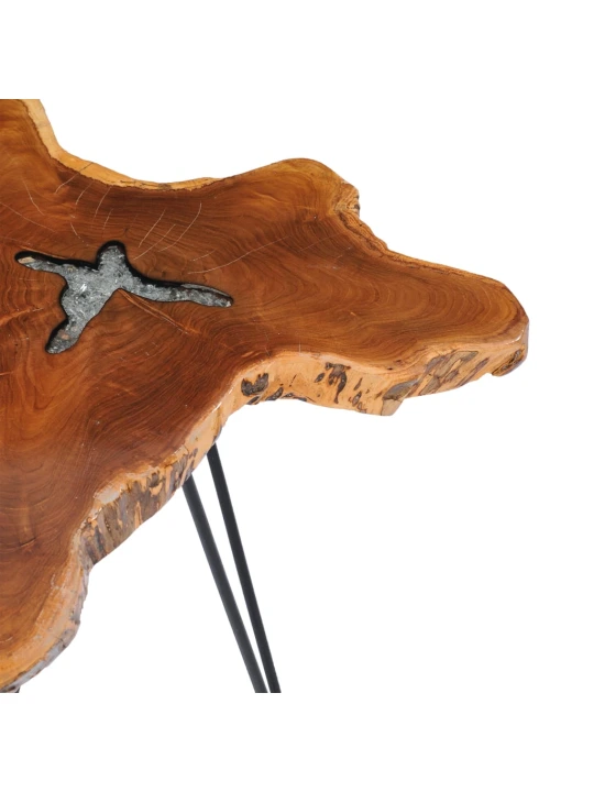 Konferenční stolek 70 x 45 cm masivní teak a polyresin