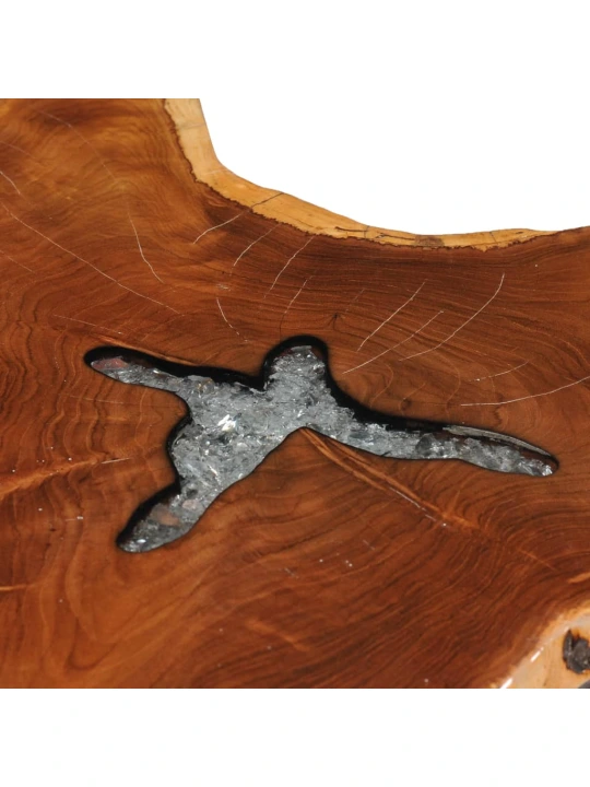 Konferenční stolek 70 x 45 cm masivní teak a polyresin