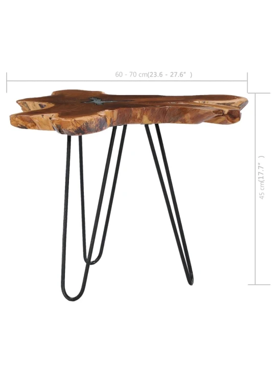 Konferenční stolek 70 x 45 cm masivní teak a polyresin