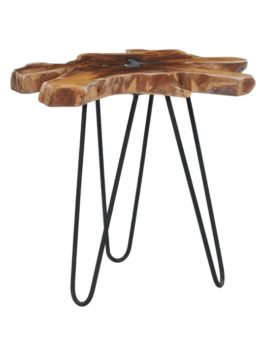 Konferenční stolek 70 x 45 cm masivní teak a polyresin