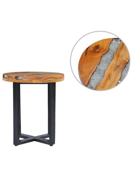 Konferenční stolek 40 x 45 cm masivní teak a polyresin