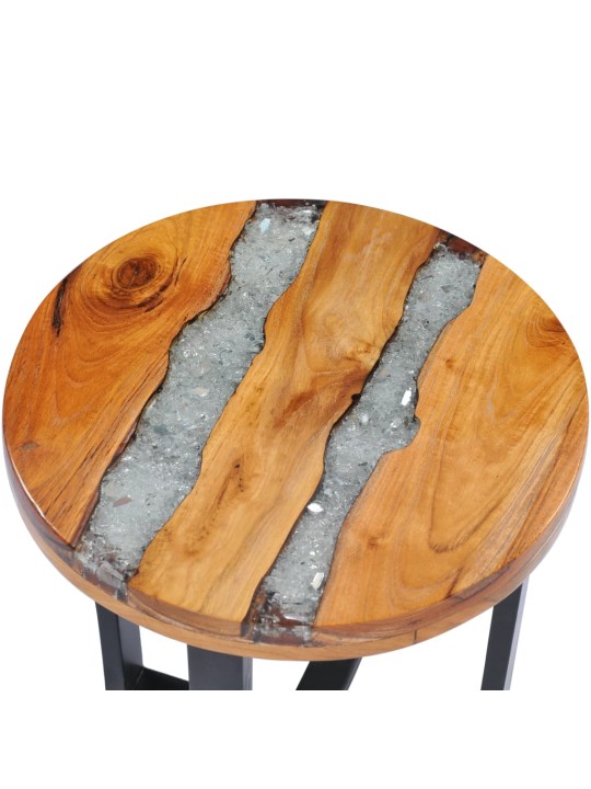 Konferenční stolek 40 x 45 cm masivní teak a polyresin