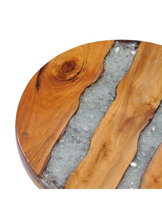 Konferenční stolek 40 x 45 cm masivní teak a polyresin