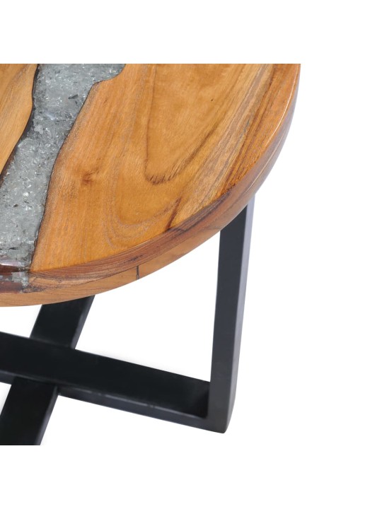 Konferenční stolek 40 x 45 cm masivní teak a polyresin