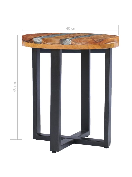 Konferenční stolek 40 x 45 cm masivní teak a polyresin