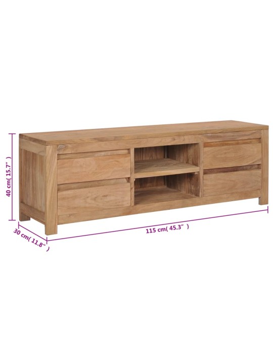 TV stolek 115x30x40 cm masivní teakové dřevo