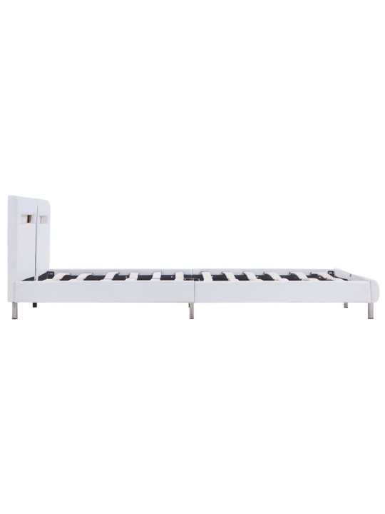 Rám postele s LED světlem bílý umělá kůže 180 x 200 cm