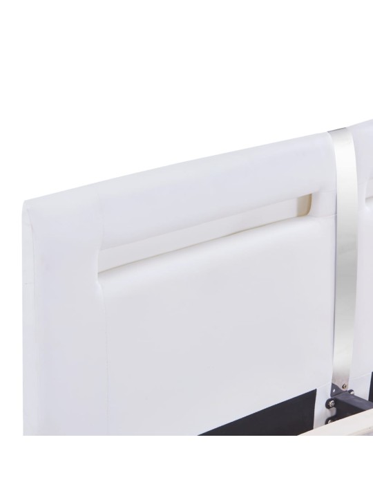 Rám postele s LED světlem bílý umělá kůže 180 x 200 cm