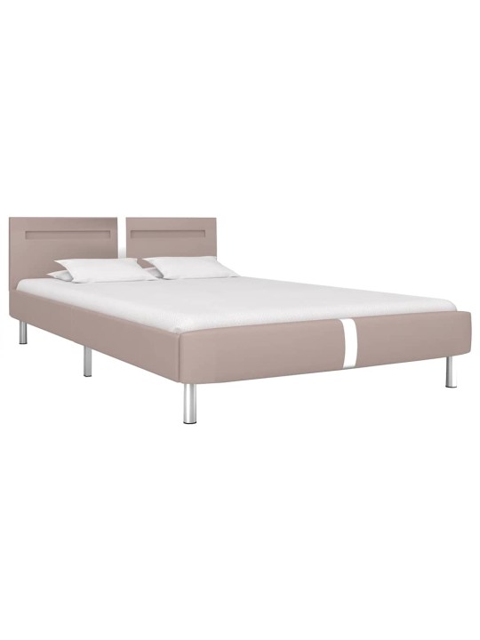 Rám postele s led bez matrace cappuccino 135x190 cm