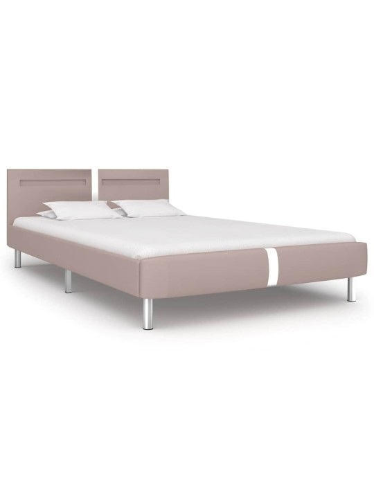 Rám postele s led bez matrace cappuccino 135x190 cm