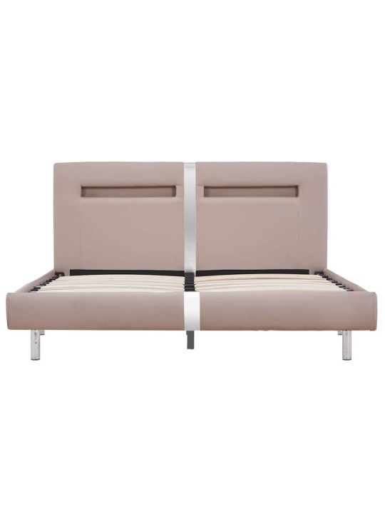 Rám postele s led bez matrace cappuccino 135x190 cm