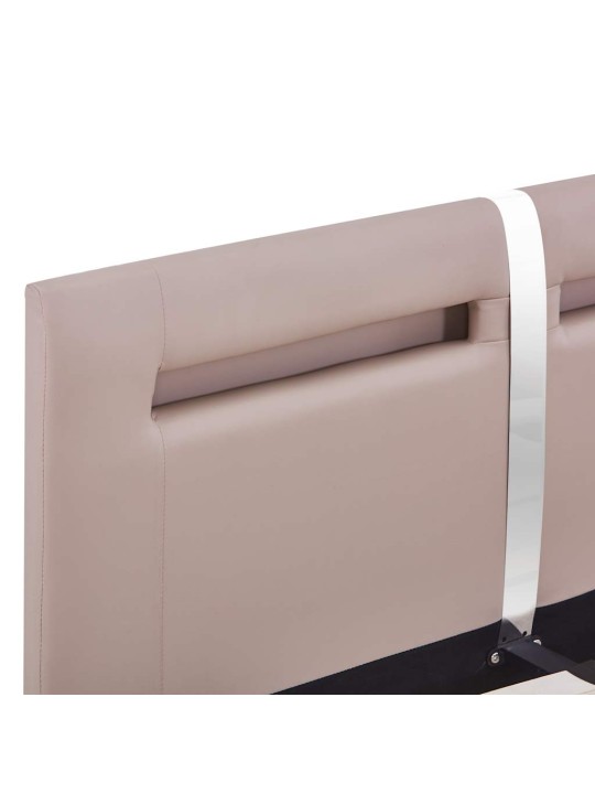 Rám postele s led bez matrace cappuccino 135x190 cm