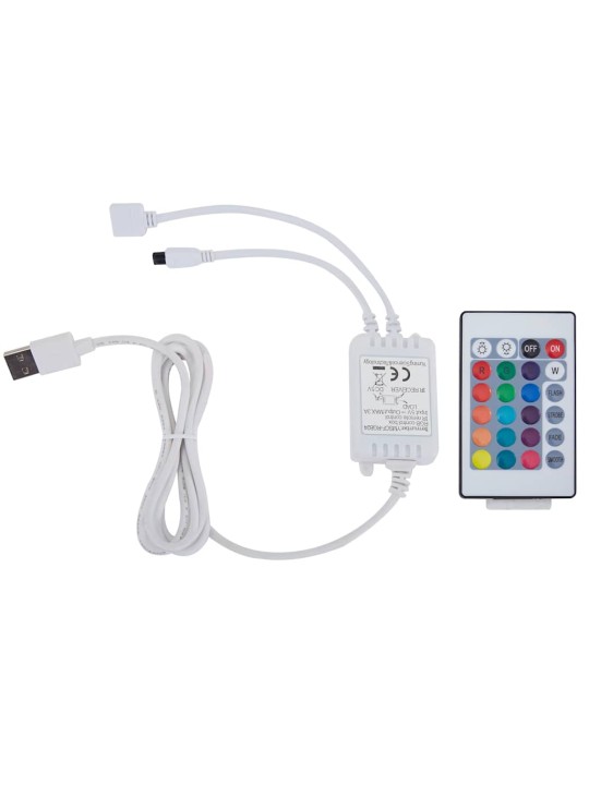 Rám postele s led bez matrace světle šedá látka 150x200 cm