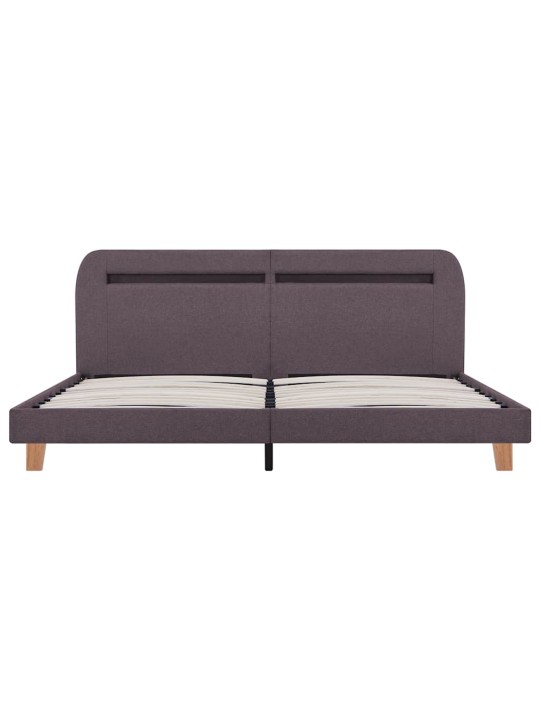 Rám postele s led bez matrace taupe látka 150x200 cm