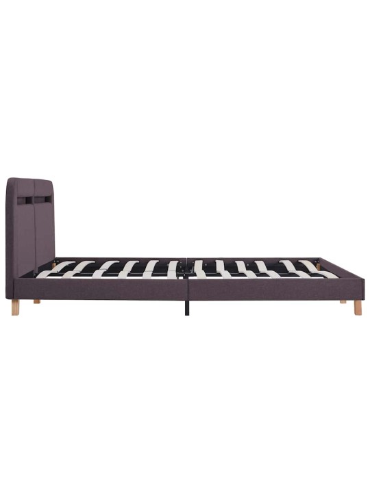 Rám postele s led bez matrace taupe látka 150x200 cm