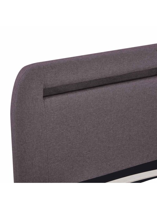 Rám postele s led bez matrace taupe látka 150x200 cm