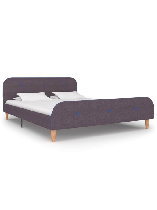 Rám postele bez matrace taupe látka 135x190 cm