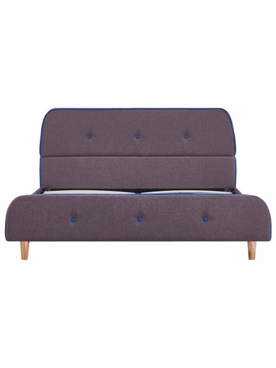 Rám postele bez matrace taupe látka 135x190 cm
