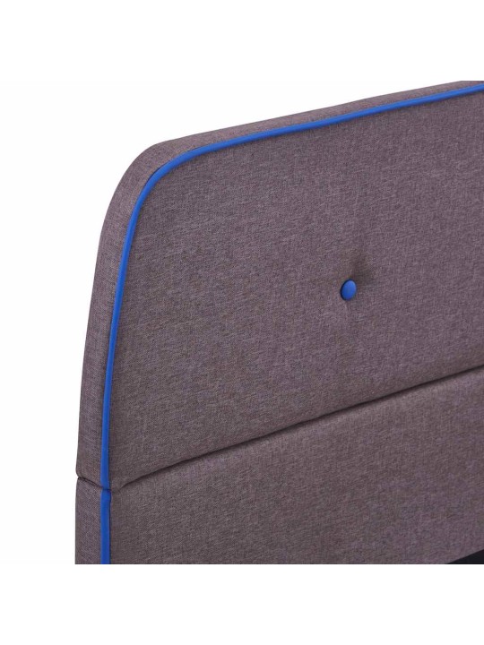 Rám postele bez matrace taupe látka 135x190 cm
