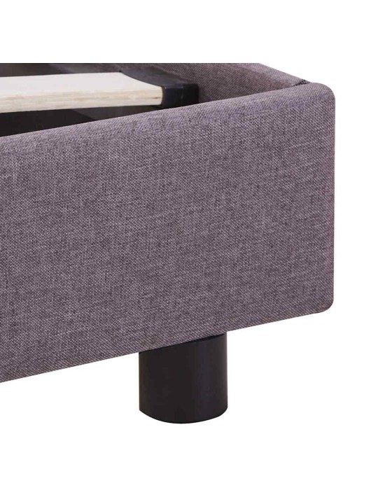 Rám postele bez matrace taupe látka 135x190 cm