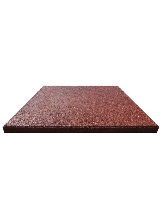 Protipádové dlaždice 12 ks pryžové 50 x 50 x 3 cm červené
